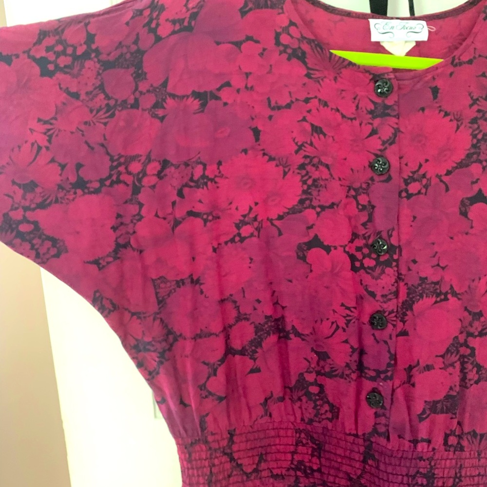 Vintage 80s Silk Jumpsuit floral